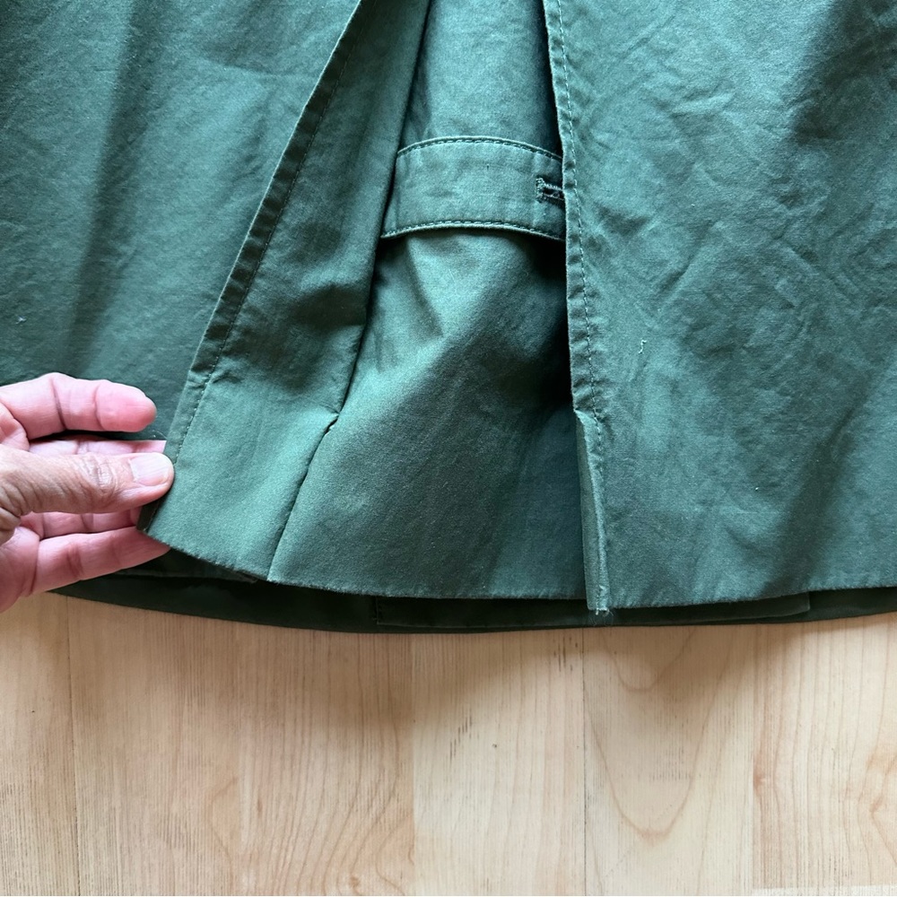 $198 J. Crew Japanese Poplin Swing jacket, green, Size 0, XS - Picture 8 of 9